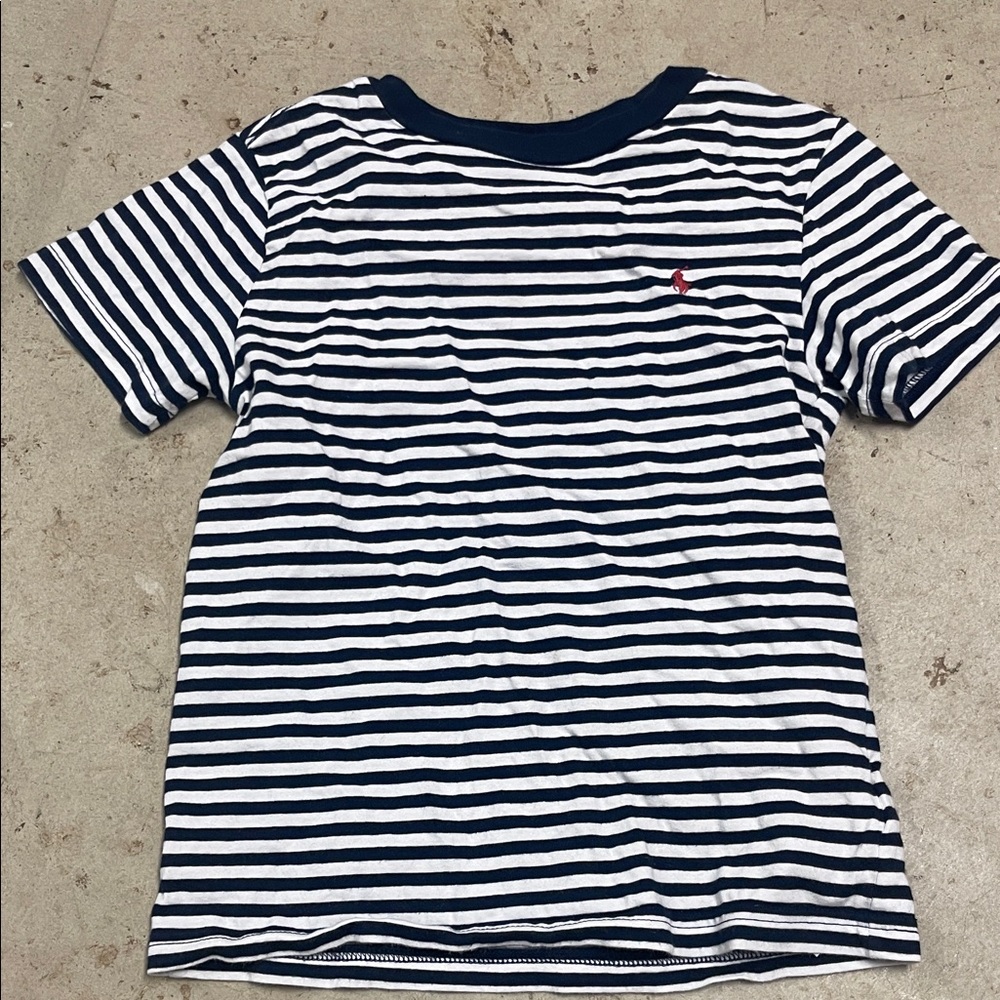 Polo by Ralph Lauren Navy and White Striped Tee